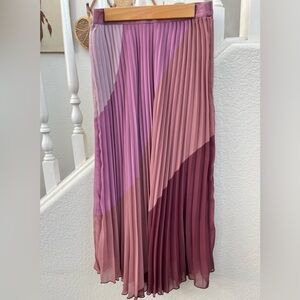 WD NY Pleated midi pink skirt
